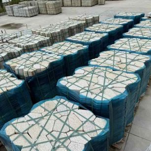 石嘴山黄金麻冰裂纹 碎拼