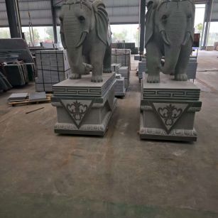 石嘴山芝麻灰花岗岩对象 芝麻白芝麻灰大象