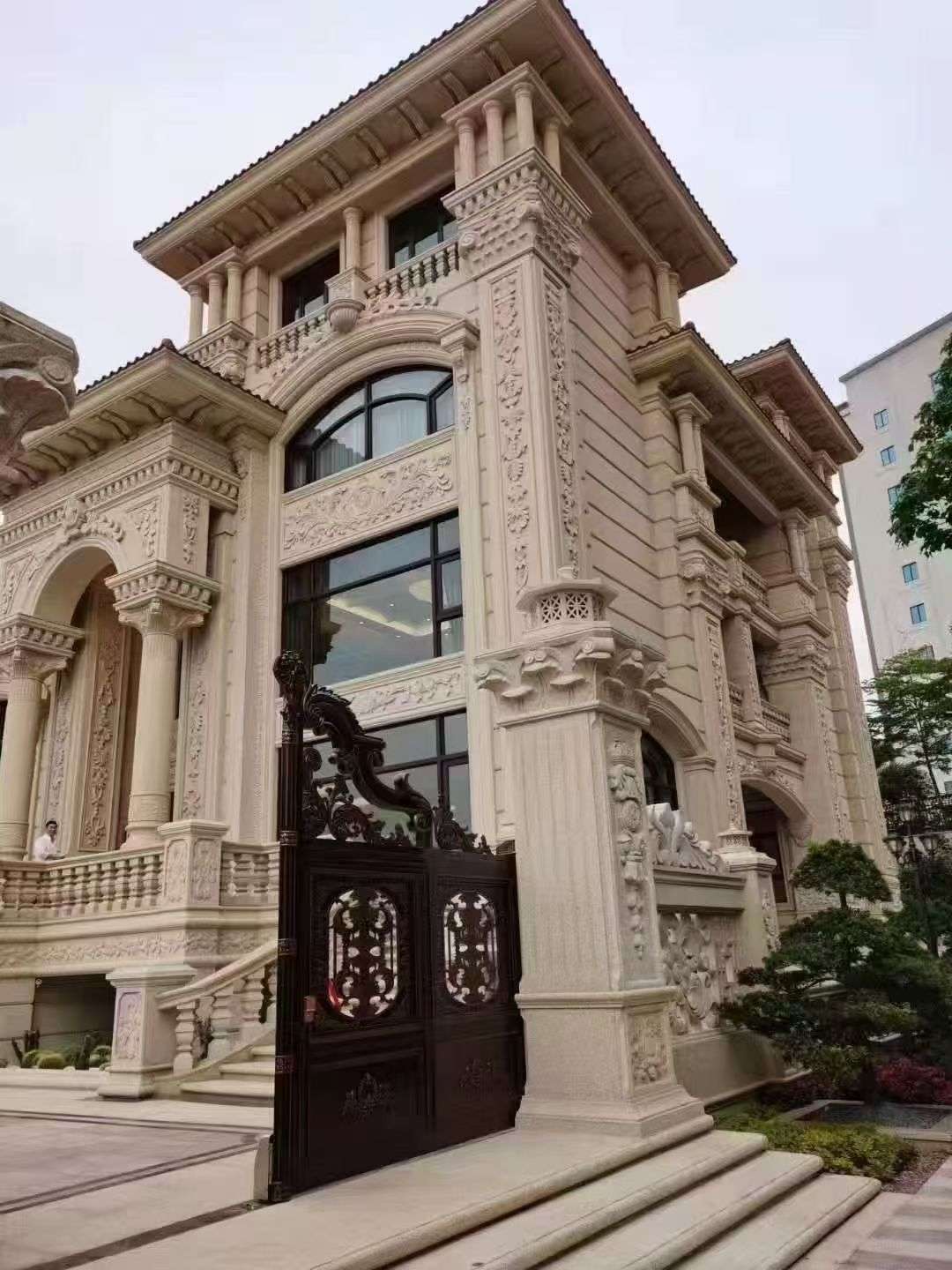 石嘴山黄金麻别墅外墙异形定制