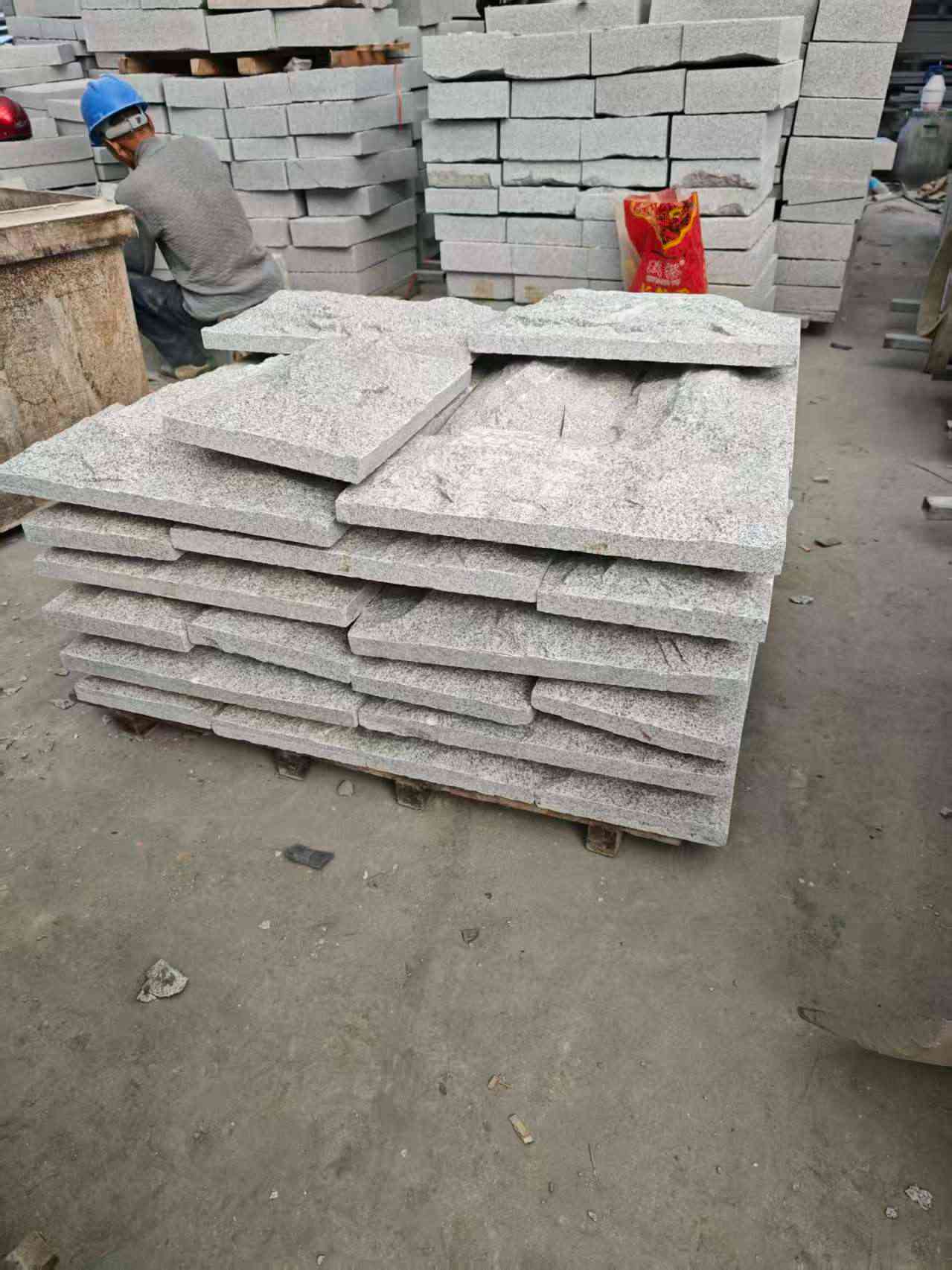 石嘴山芝麻白蘑菇石，自然面