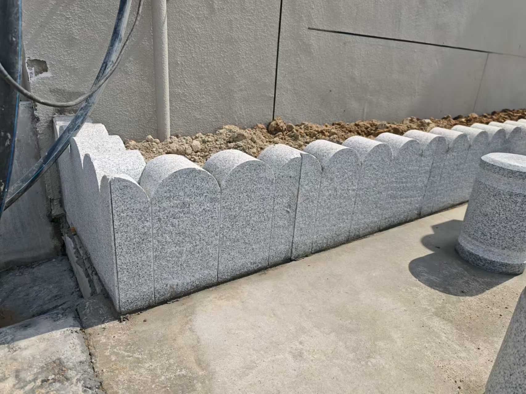 石嘴山芝麻白花边石  围边石